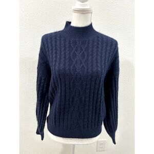 CeCe Womens Sweater Classic Navy Size Medium Pullover Long Sleeve Casual New B21